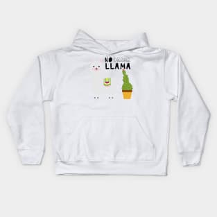 No Drama Llama Cute Succulents Cactus Kids Hoodie